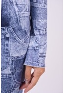 Dress Somethingnew Sndenny Denim Print Maxi Blue Denim